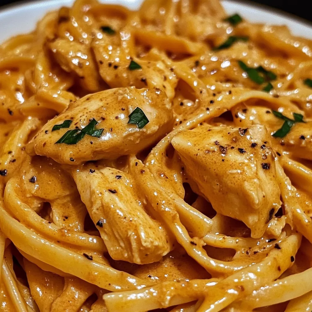 Cowboy Butter Chicken Linguine with Garlic Herb Compound Butter Sauce - secondary view